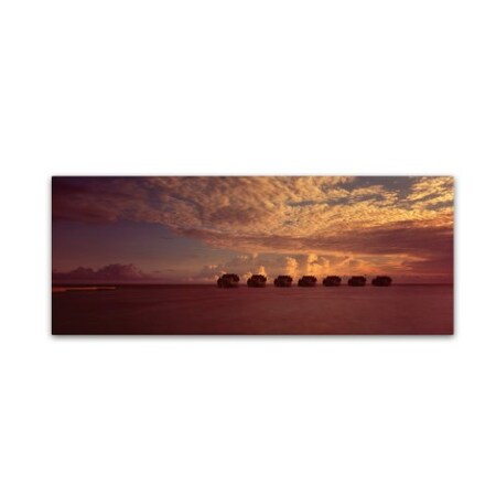 David Evans 'Sunset-Jumeirah Vittaveli' Canvas Art,10x32